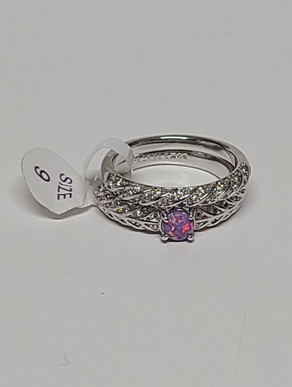 Bomb Party Ring Stack RBP7186 She's Classic and Timeless Lilac Opal Size 9